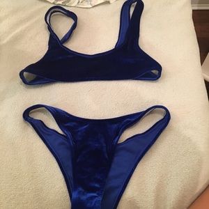 Never worn Blue velvet bikini!